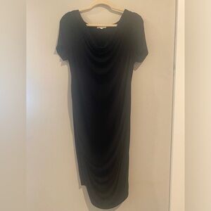 MOMO Maternity Scoop Neckline Elegant Black Dress Large